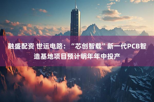 融盛配资 世运电路：“芯创智载”新一代PCB智造基地项目预计明年年中投产