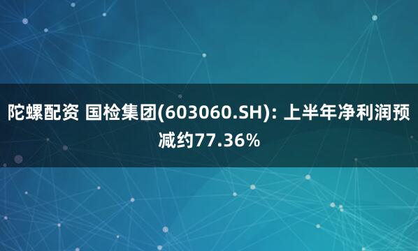 陀螺配资 国检集团(603060.SH): 上半年净利润预减约77.36%