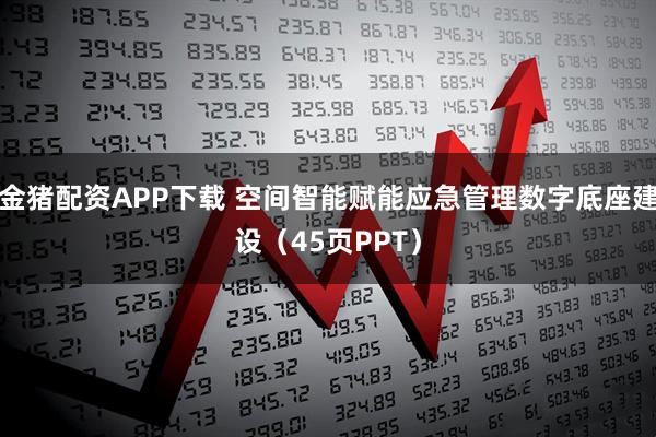 金猪配资APP下载 空间智能赋能应急管理数字底座建设（45页PPT）