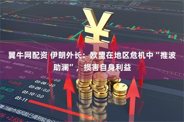 翼牛网配资 伊朗外长：欧盟在地区危机中“推波助澜”，损害自身利益