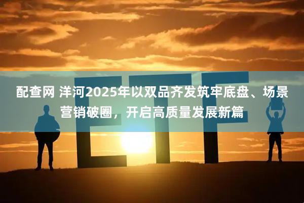 配查网 洋河2025年以双品齐发筑牢底盘、场景营销破圈，开启高质量发展新篇